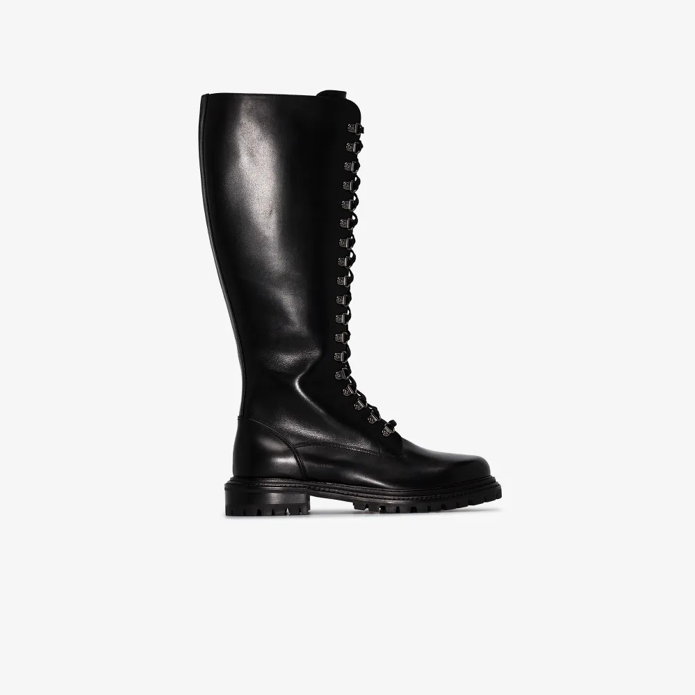 knee length combat boots