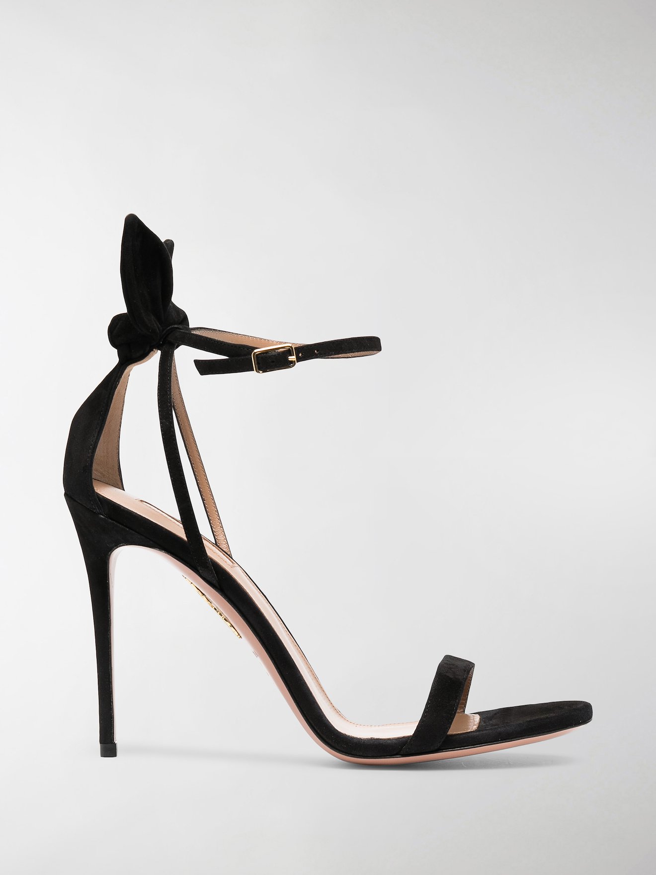 Aquazzura Bow Tie 105mm bow sandals black | MODES