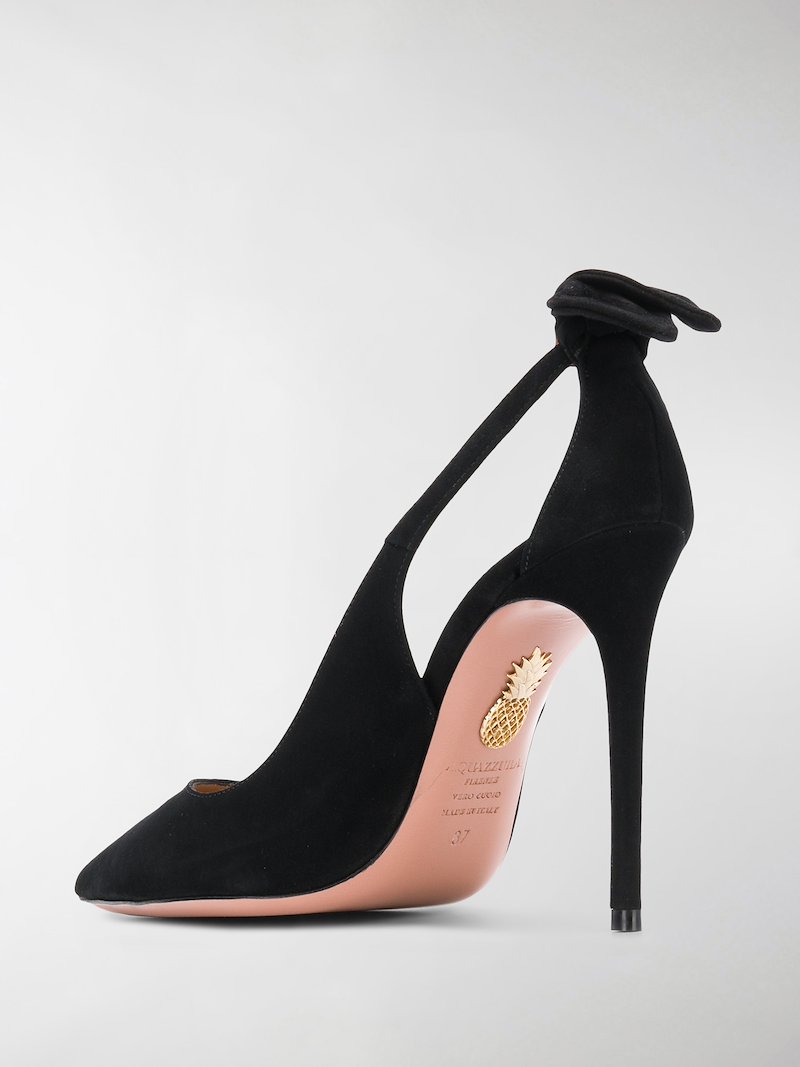 Aquazzura Bow Tie 105mm Pumps Black Modes