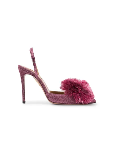 Aquazzura Pink Powder Puff 105 slingback pumps Eraldo FR