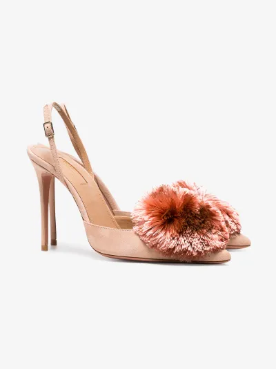 aquazzura pink powder puff