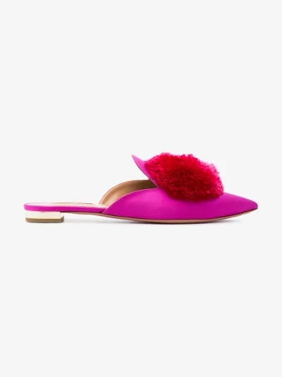 aquazzura pink powder puff