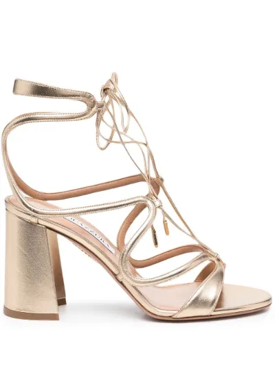 metallic sandals