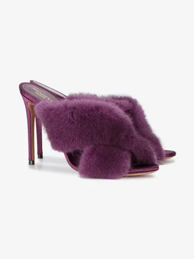 aquazzura fur mules