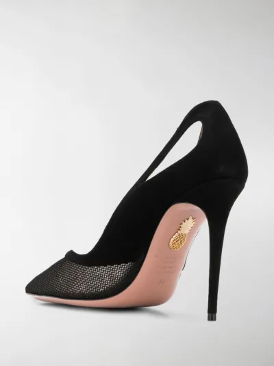 aquazzura mesh pumps