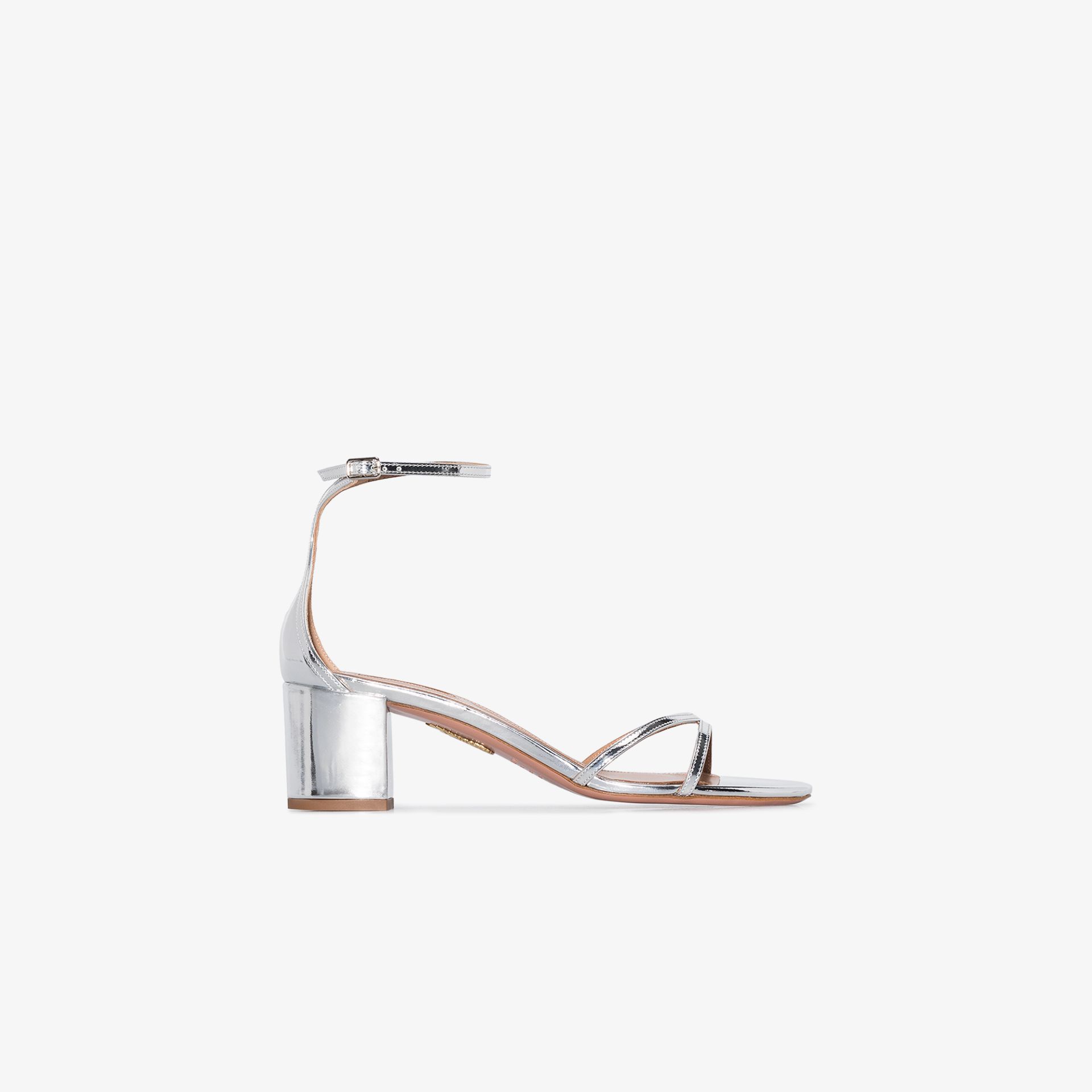 aquazzura silver sandals