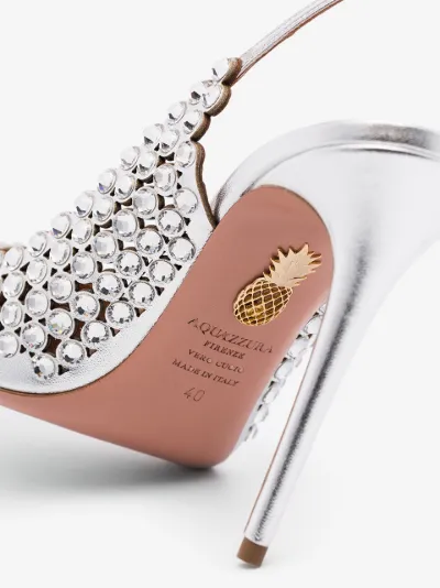 silver leather pumps