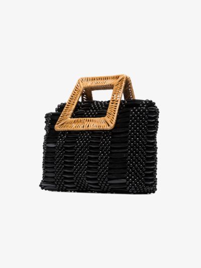 black wicker bag