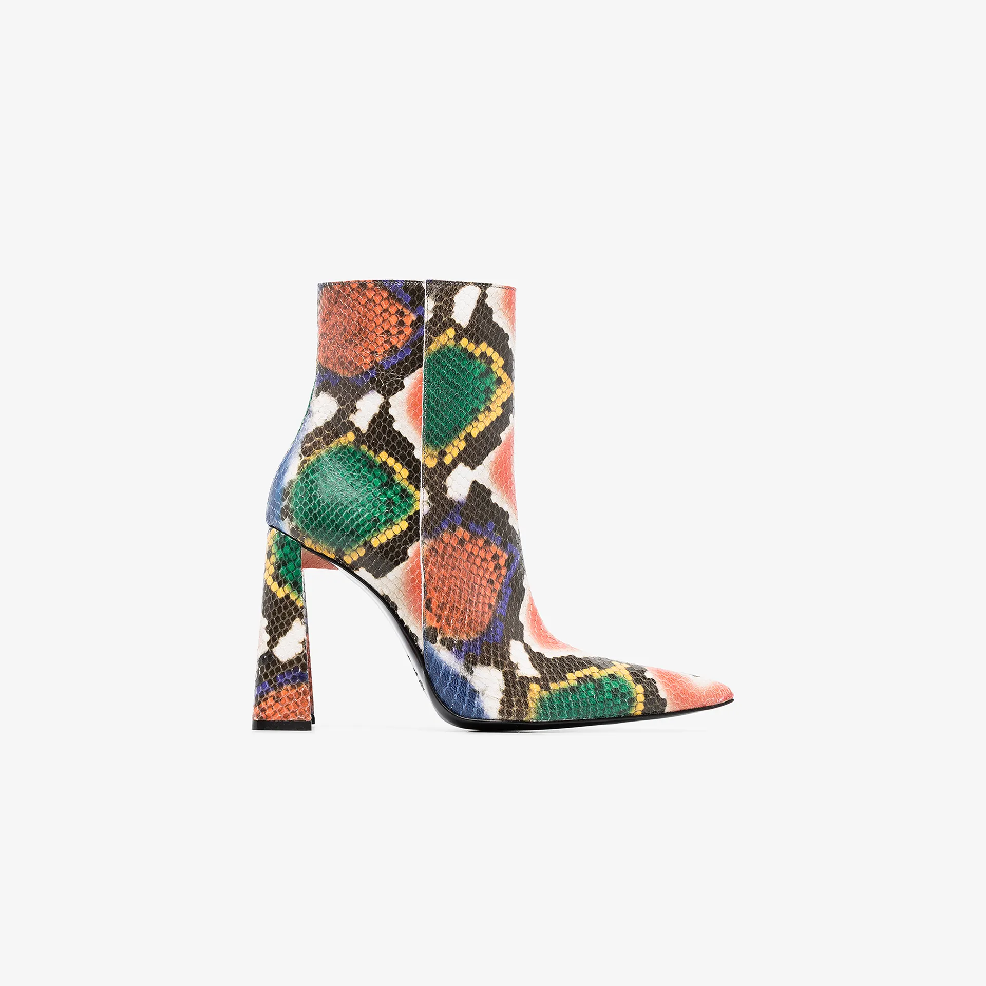 Multicolor Snake Print Boots Cheap Sale 