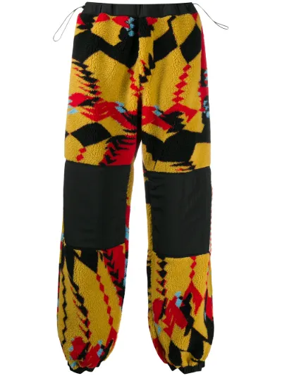 graphic-print jacquard fleece trousers 