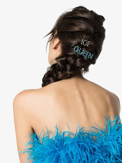 Ashley Williams Blue And White Ice Queen Crystal Hair Pins Browns