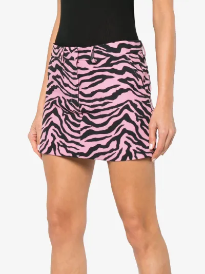 Scuba Tiger Print Mini Skirt展示图