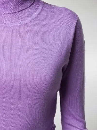 purple roll neck