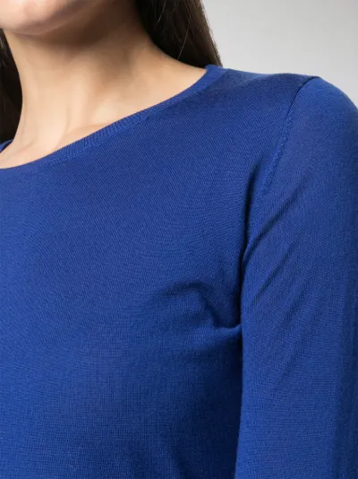 blue fine knit jumper
