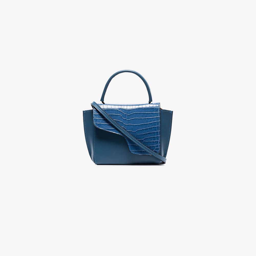 Atp Atelier blue Montalcino crocodile embossed leather crossbody bag | Browns