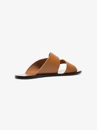 Brown Allai cutout leather sandals展示图