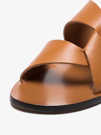 Brown Allai cutout leather sandals展示图