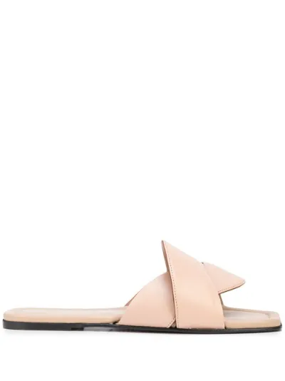 crossover strap mules