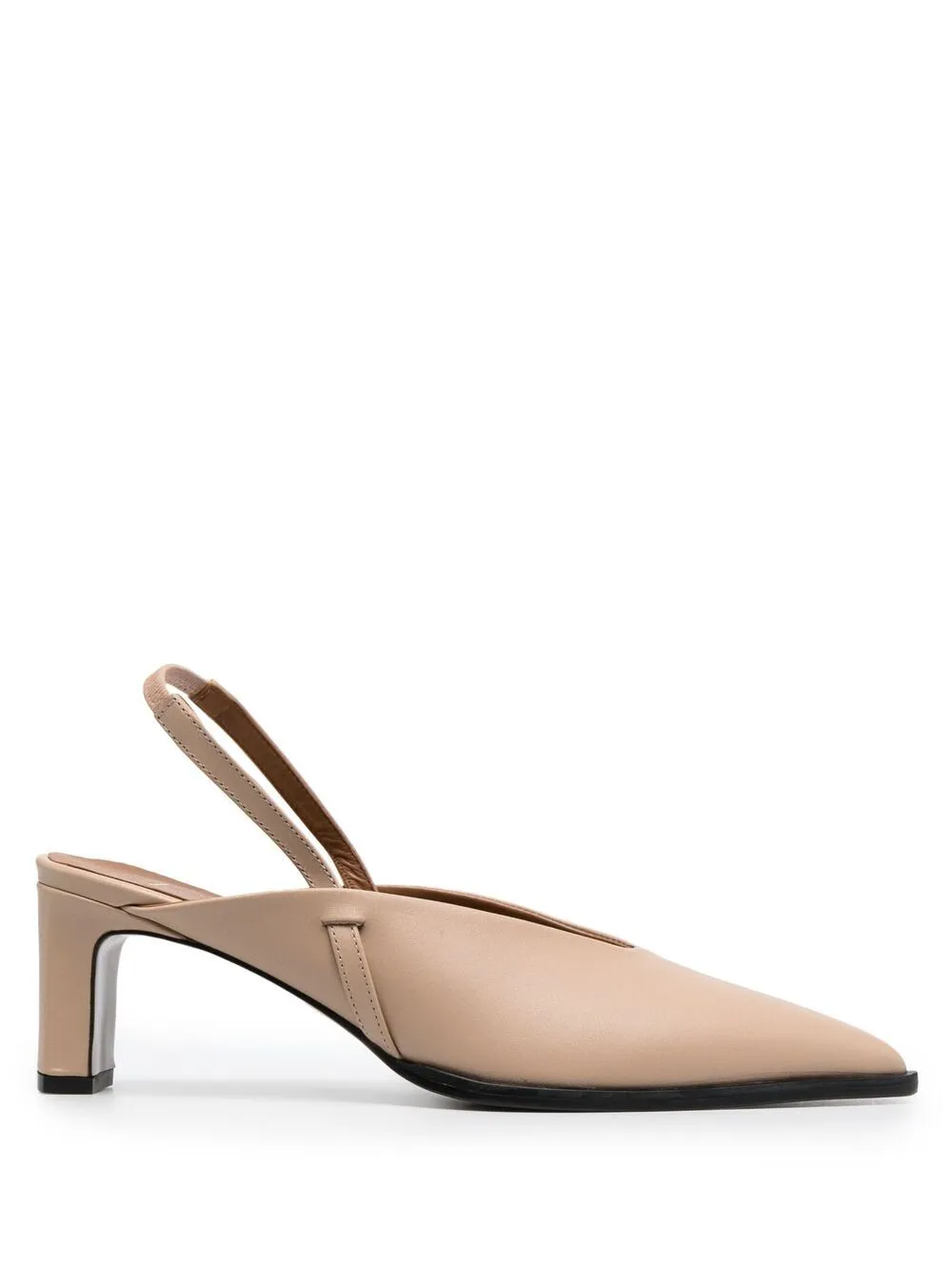 leather slingback mules