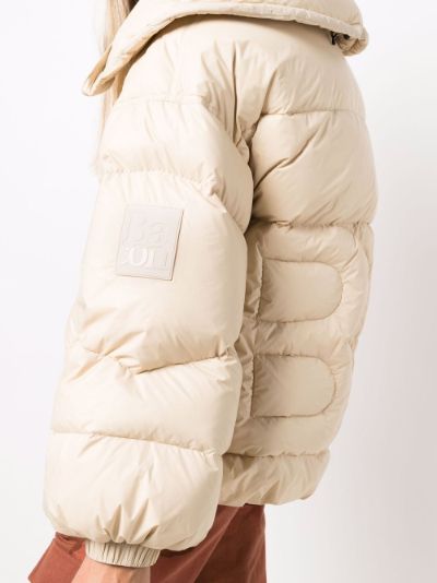 cream colored puffer jacket