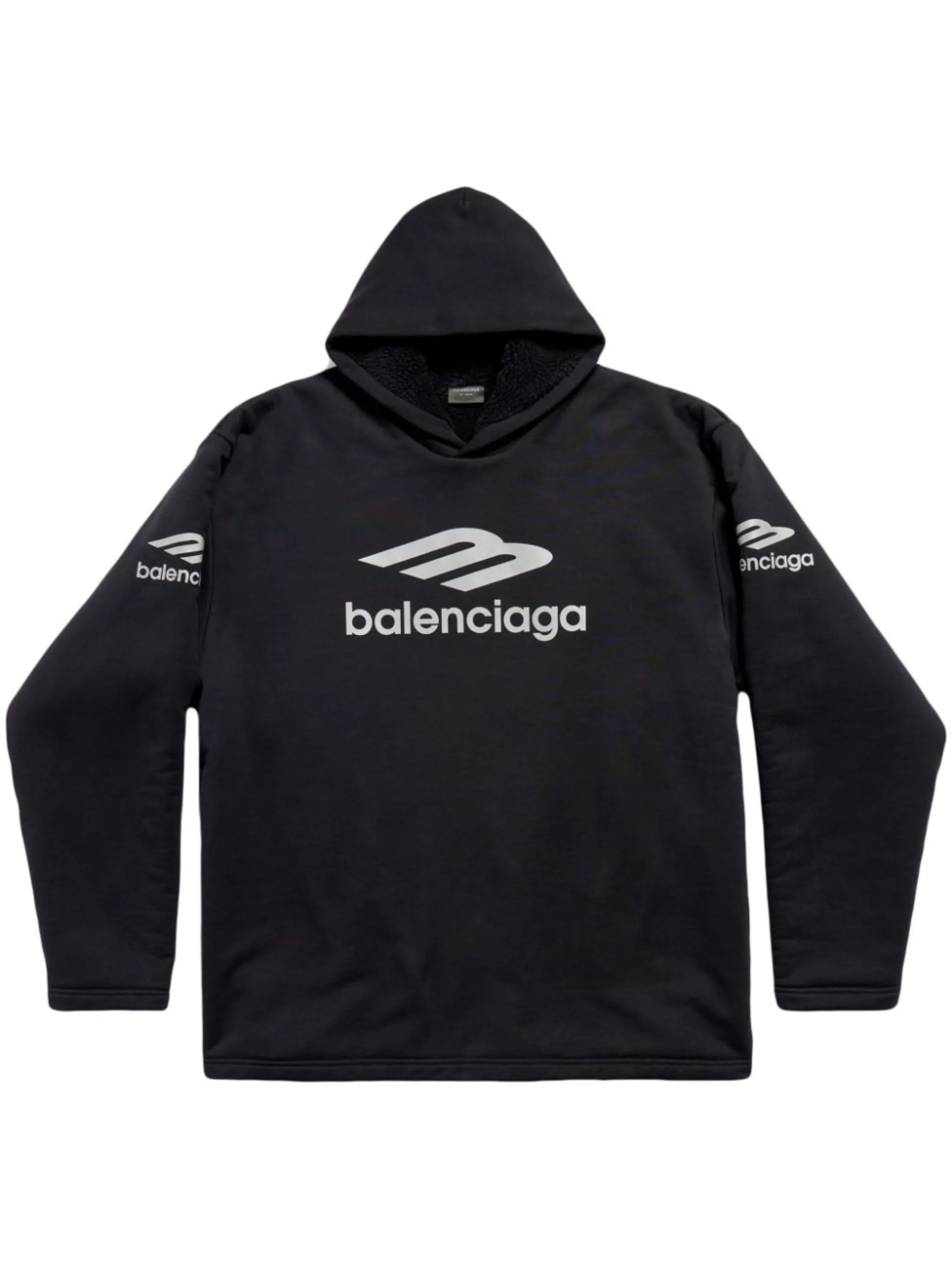 ●送料込●BALENCIAGA●3B SPORTS ICON ELASTIC HEM HOODIE 3B Sports Icon technical hoodie in black - Balenciaga