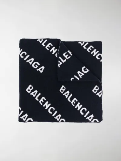 balenciaga jacquard logo scarf