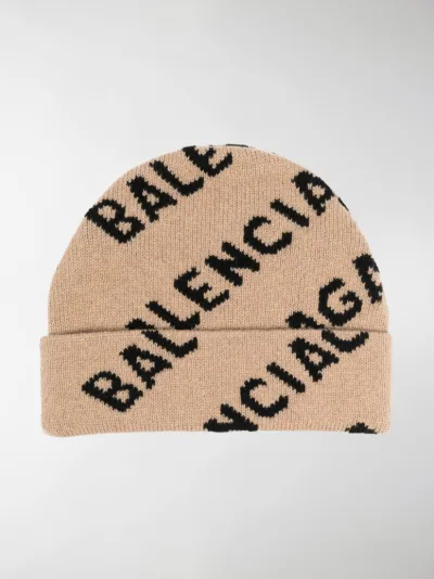 balenciaga logo beanie