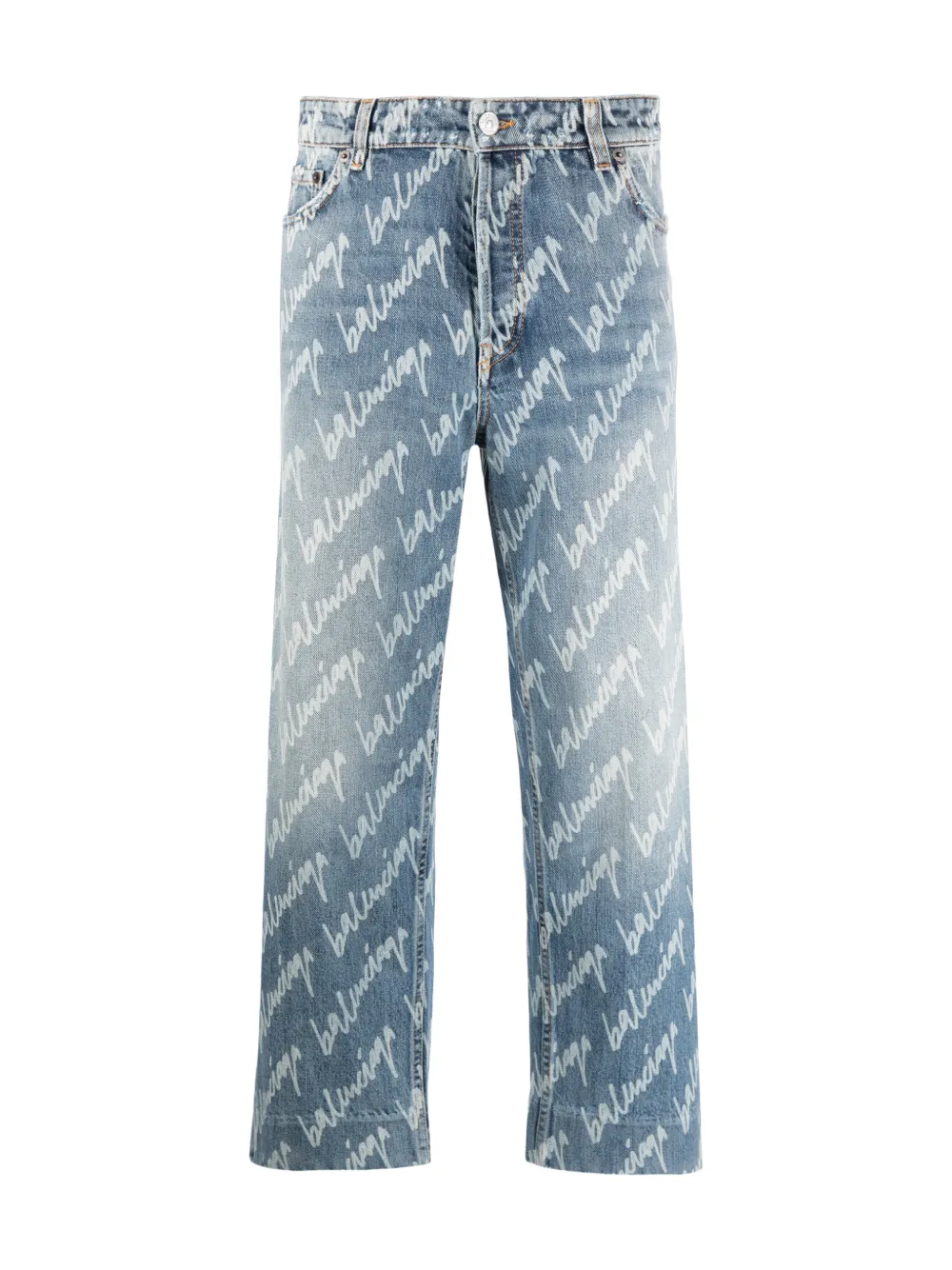 Balenciaga logo print jeans on sale