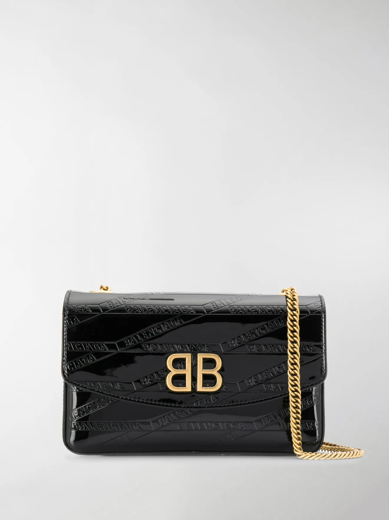 balenciaga logo shoulder strap