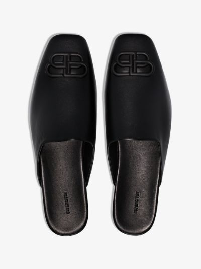 balenciaga leather slippers