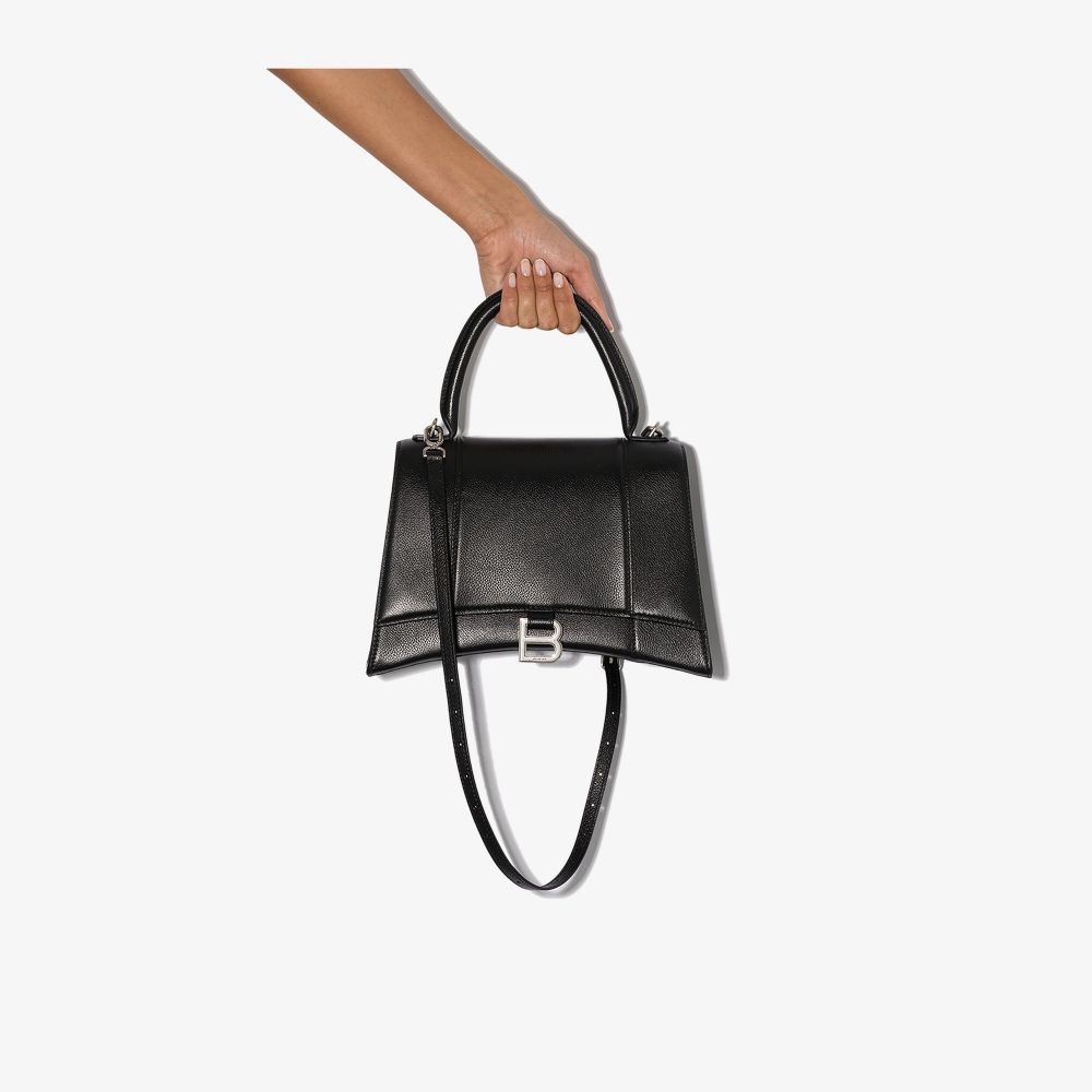 hourglass chain leather shoulder bag