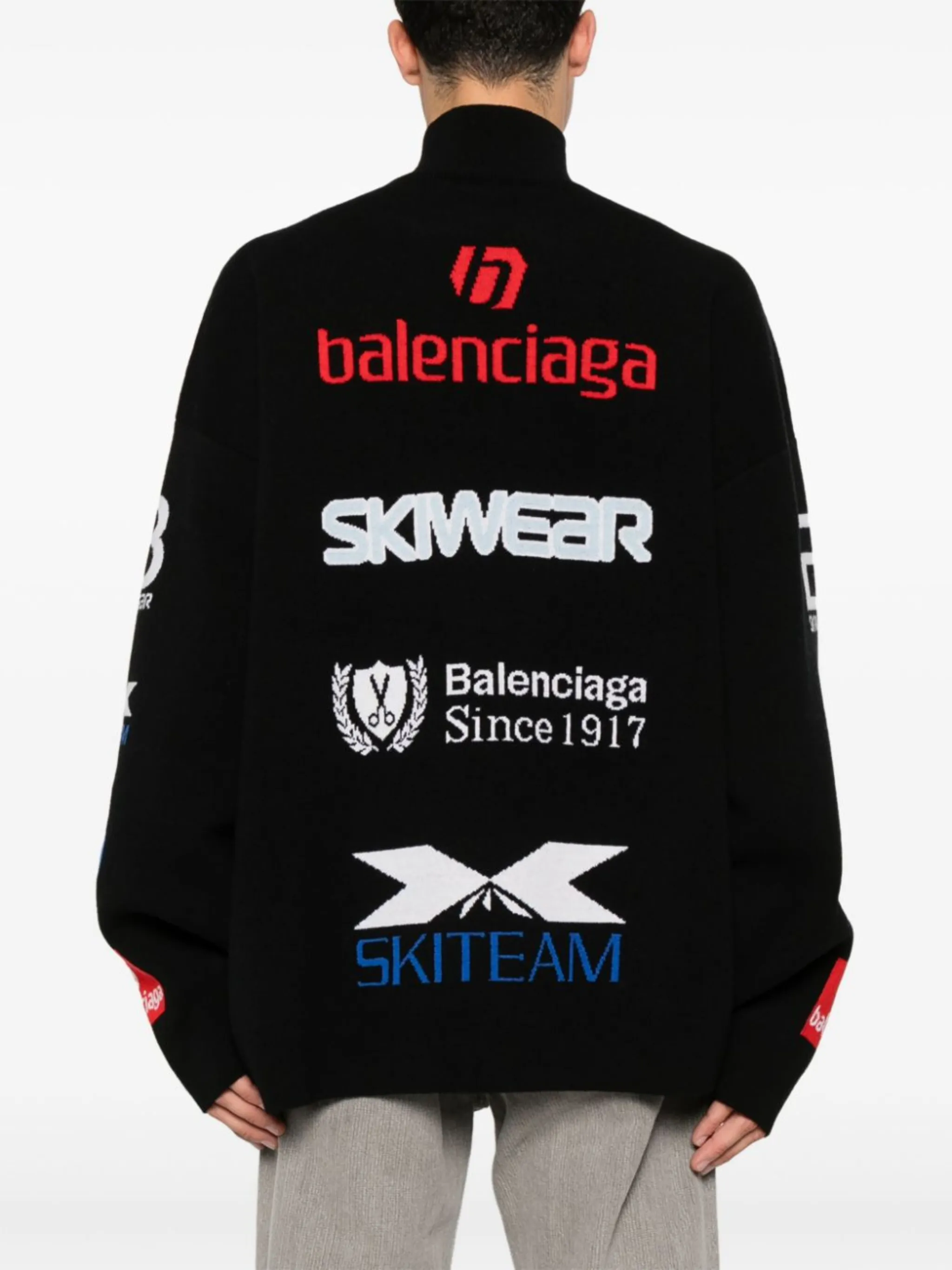 Balenciaga Black stretch wool blend sweater | Eraldo.com LT
