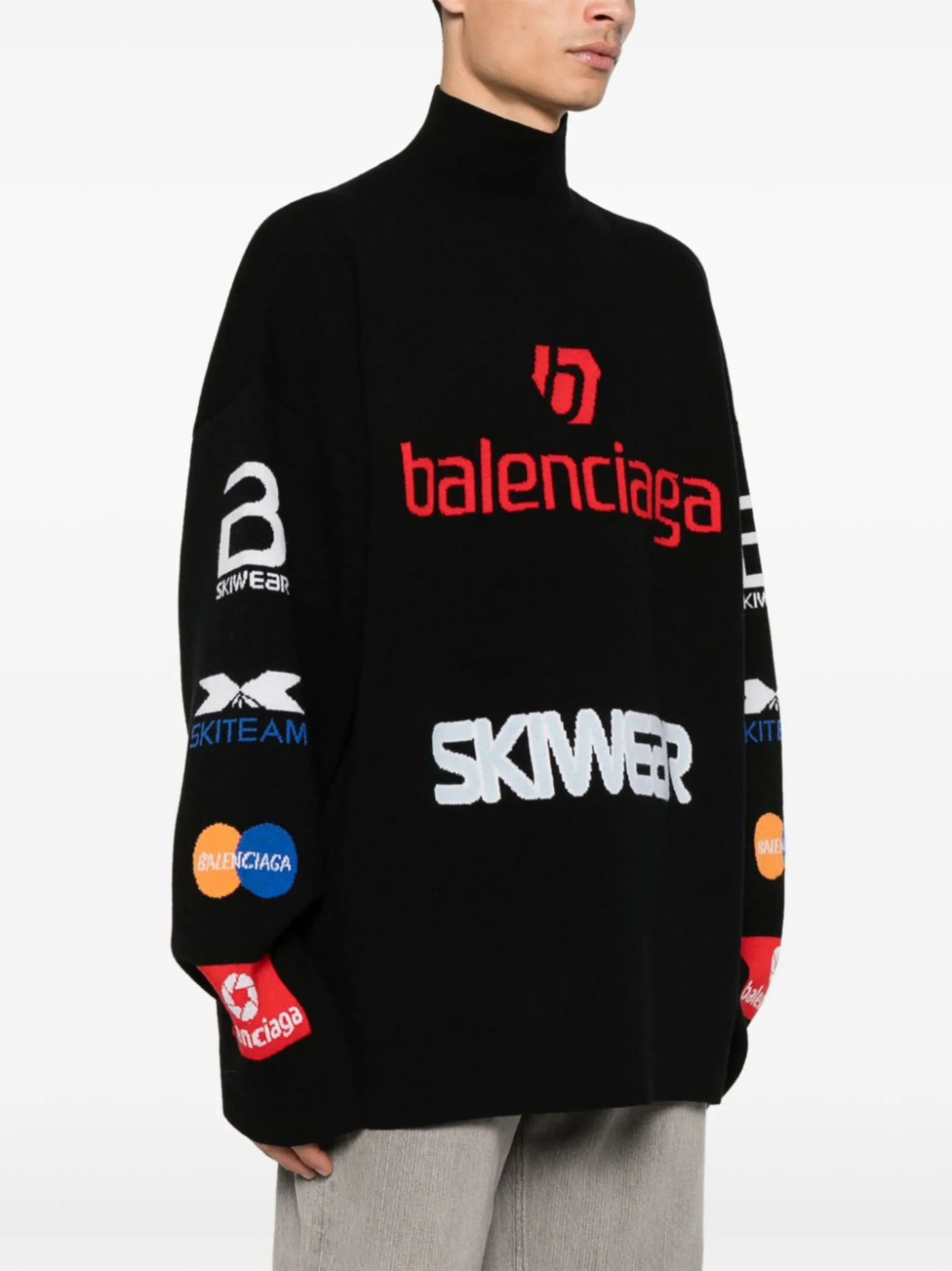 Balenciaga black sweater best sale