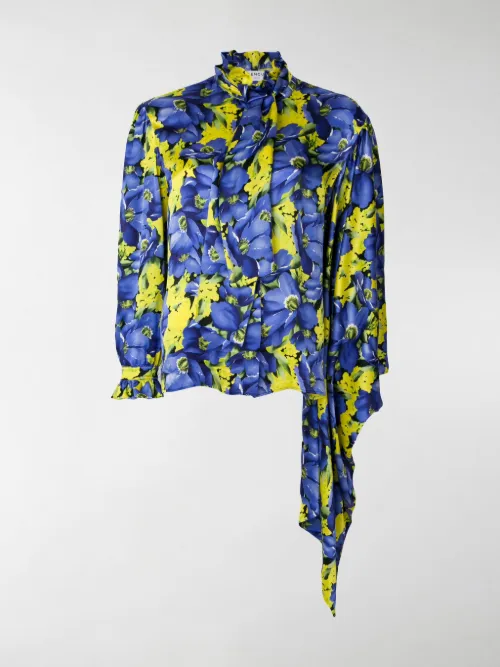 Balenciaga - Blusa stampata stile chimono