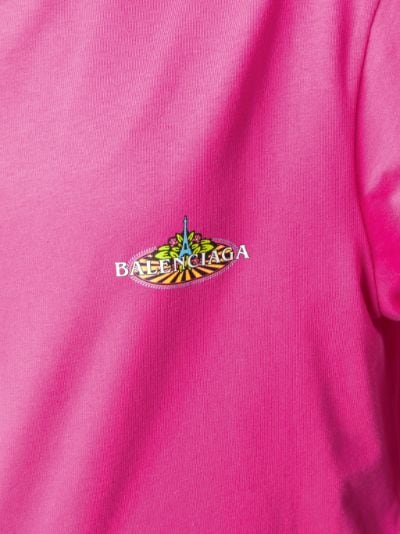 balenciaga t shirt pink logo