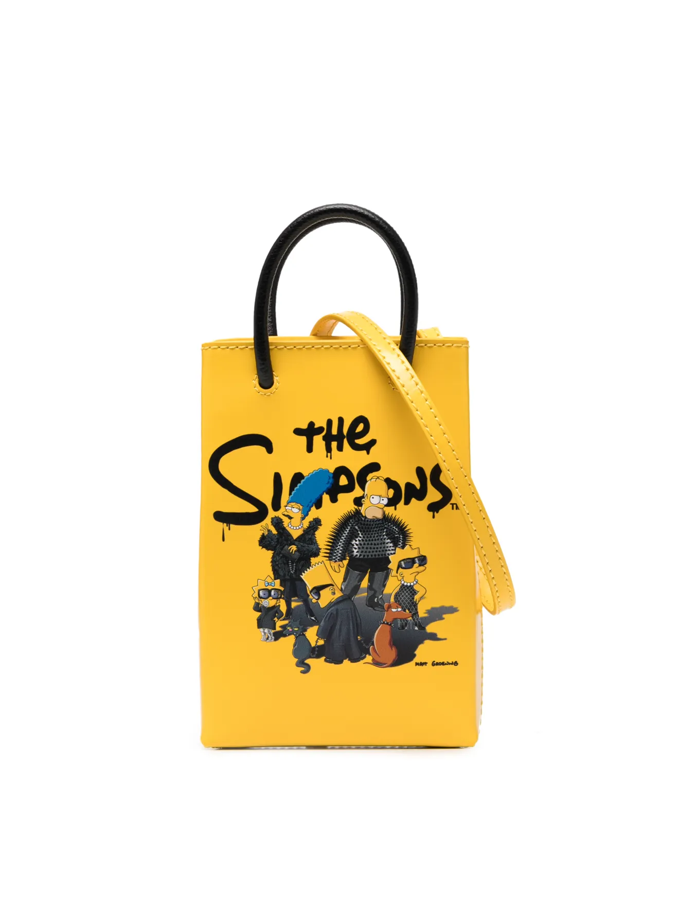 Balenciaga Borsa a spalla con stampa The Simpsons 7104 yellow | MODES