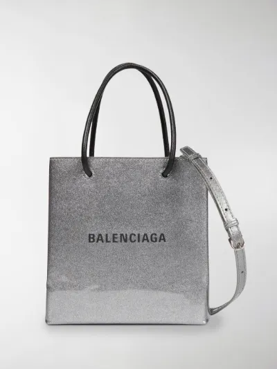 Balenciaga Borsa tote glitterata argento | MODES