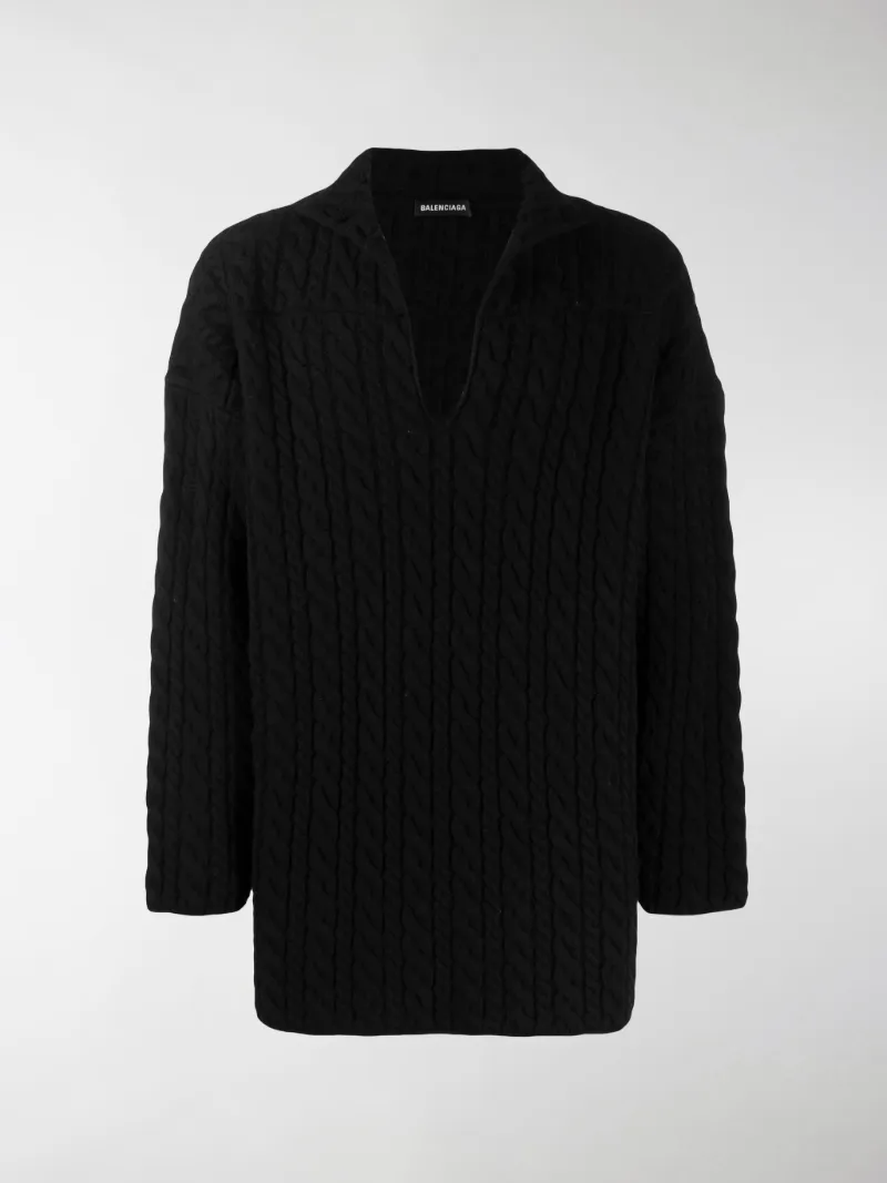 cable knit black jumper