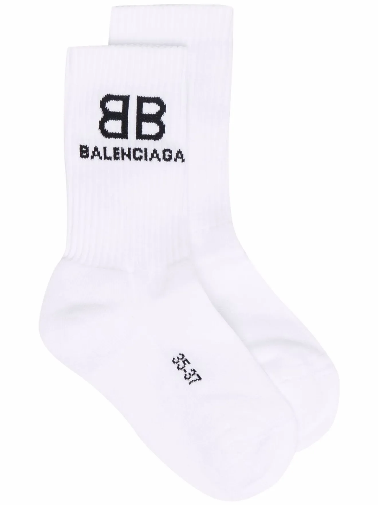 Balenciaga Calzini BB Tennis con logo bianco | MODES
