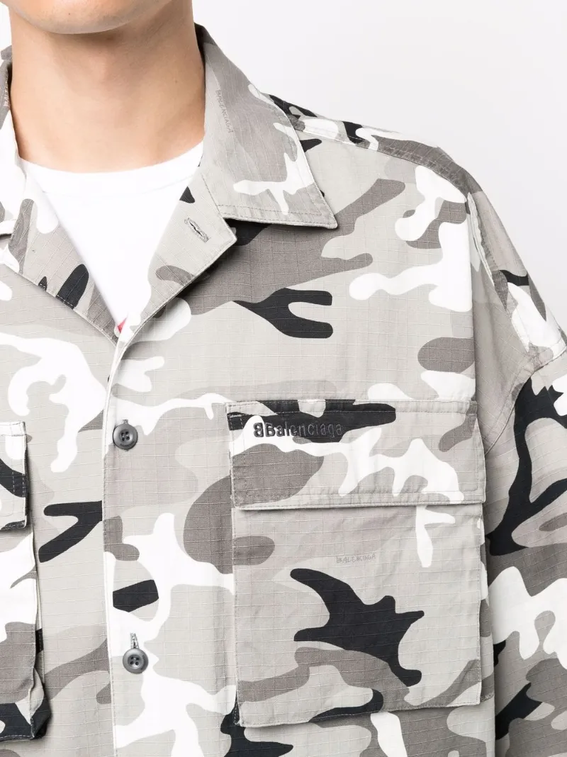 camo button up jacket