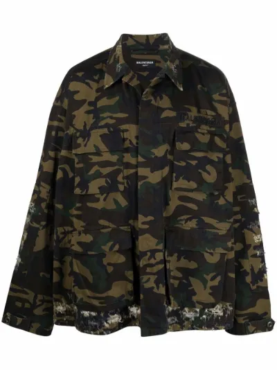 Balenciaga camouflage print oversized jacket Eraldo SB