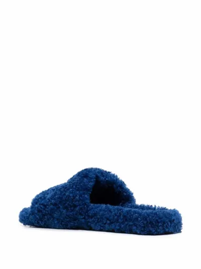 faux shearling slides