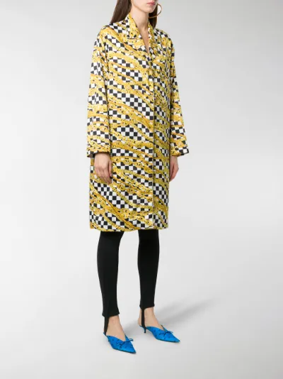 balenciaga print coat