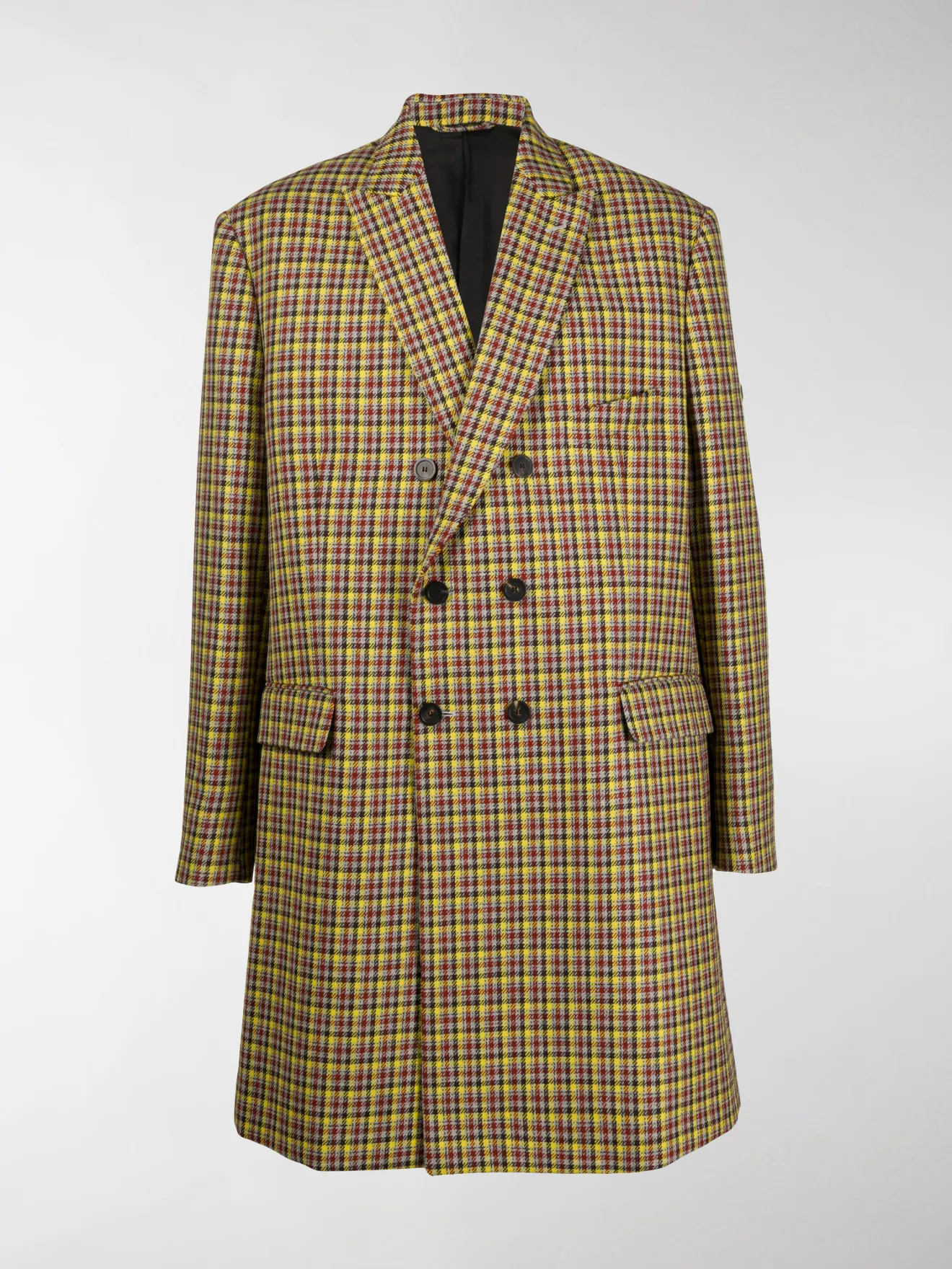 balenciaga check coat