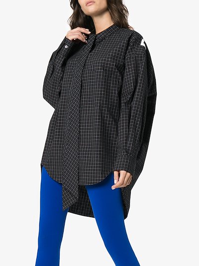 balenciaga logo button down shirt