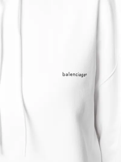 Balenciaga Copyright logo hoodie white 