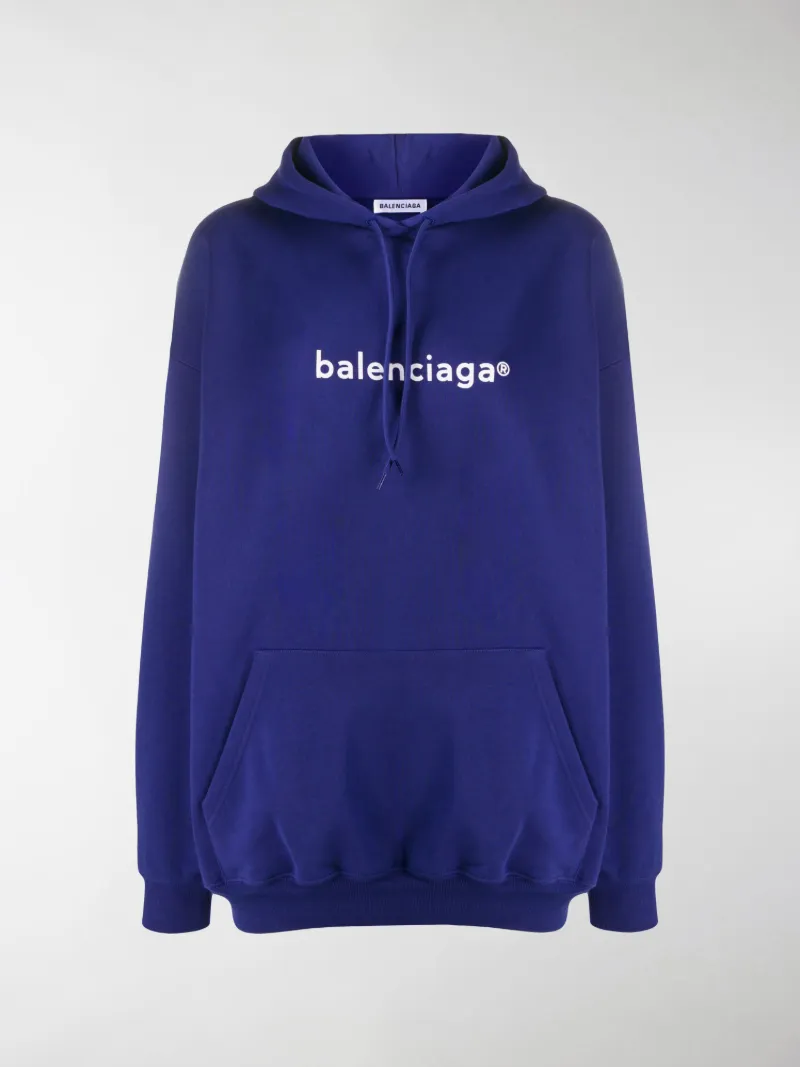 Balenciaga copyright logo hoodie blue 