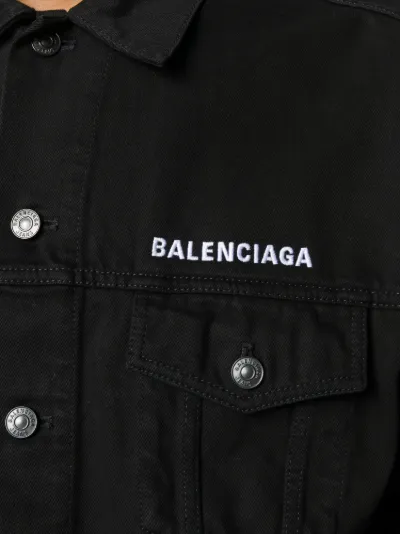 balenciaga black denim jacket