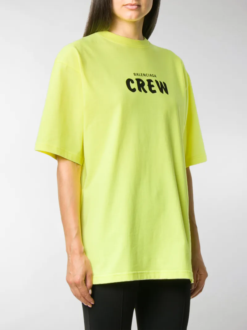 balenciaga t shirt yellow logo