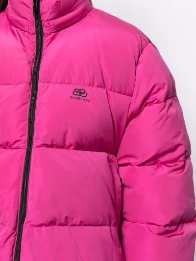 cropped puffer jacket pink